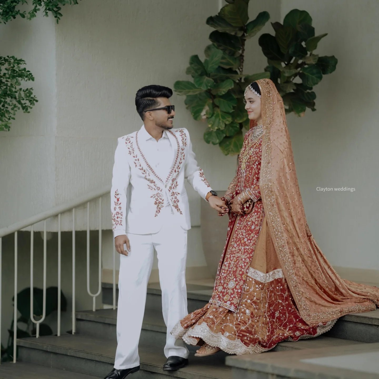 Designer embroidered saree — reception and engagement from Snehalayaa Silks